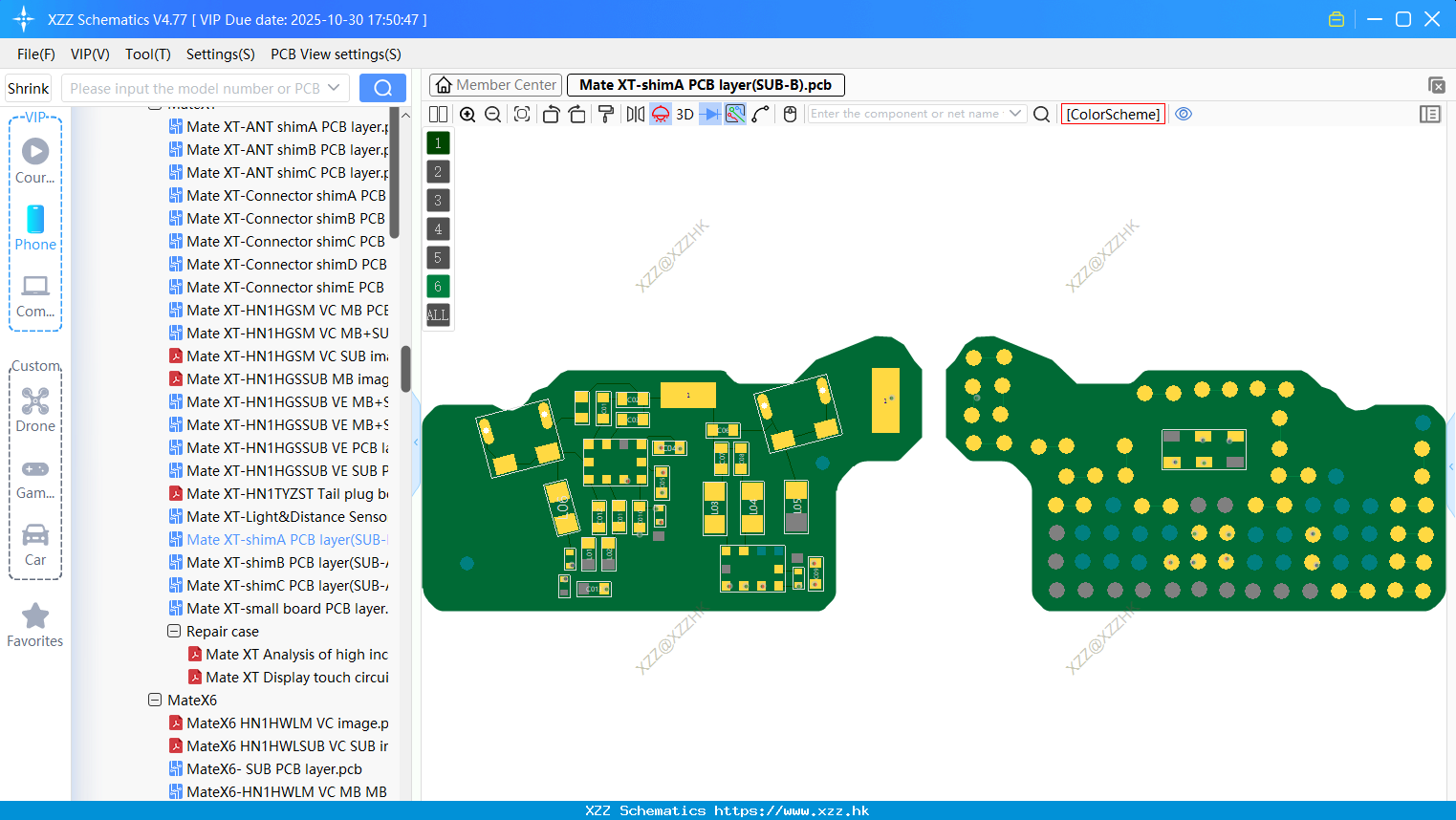 Huawei Mate XT-shimA PCB Layer(SUB-B)